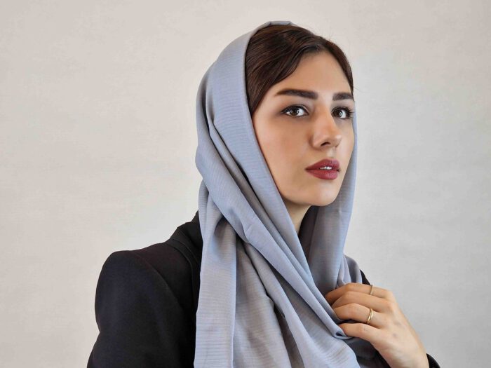شال نخی ساده منگوله دار کد A102