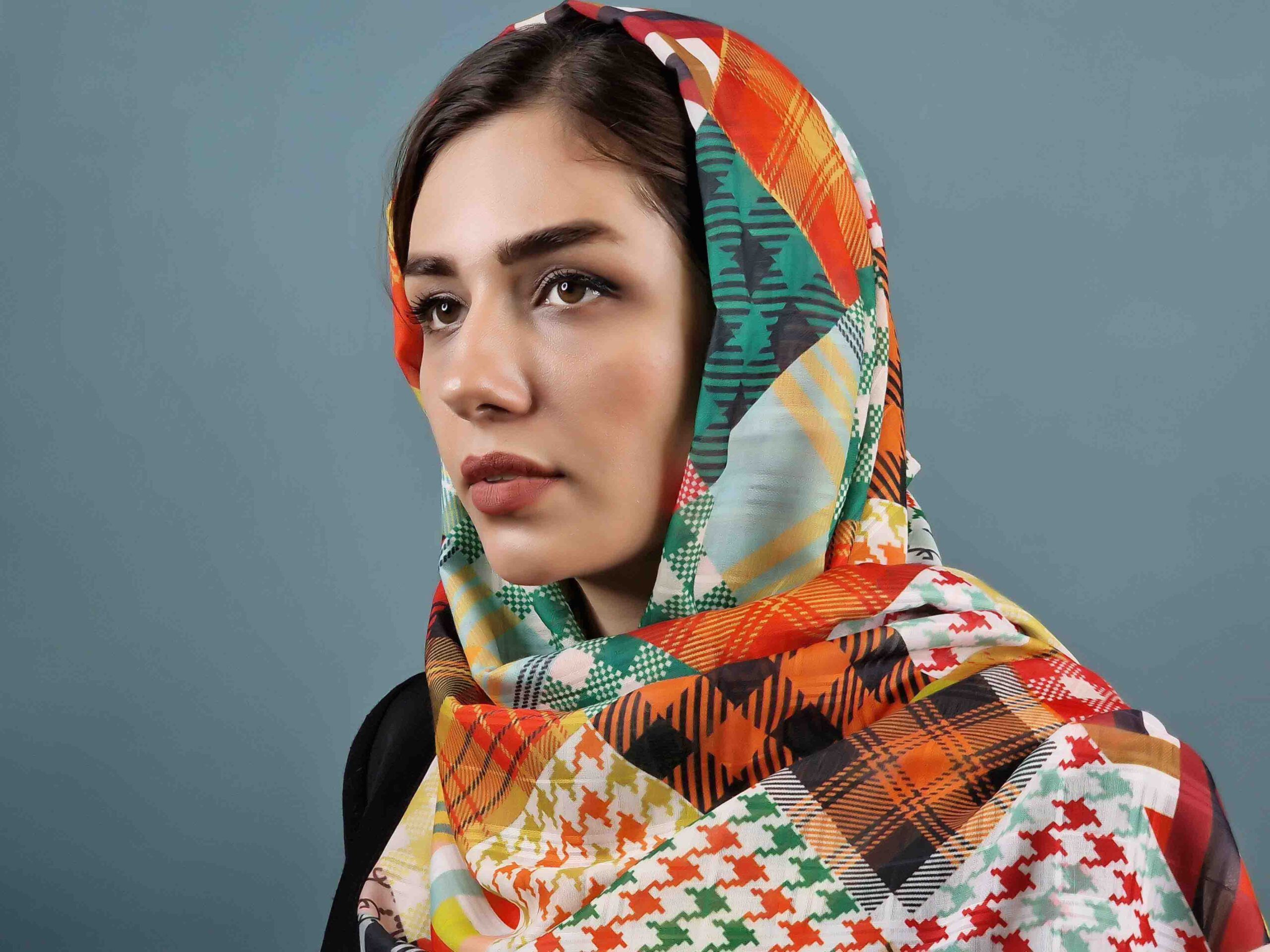 شال طرح دار آبرنگی کد A118 شال طرح دار آبرنگی کد A118